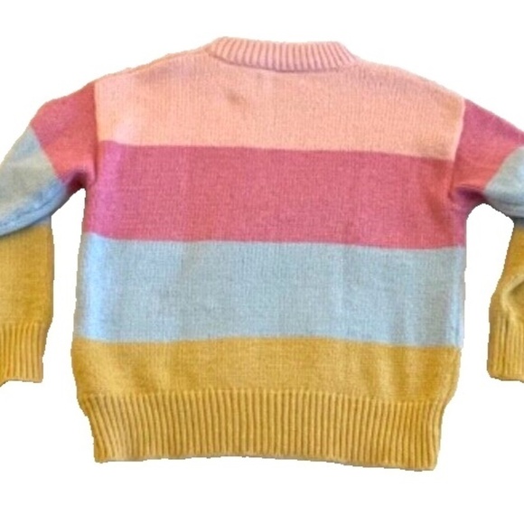 ROXY Pastel Striped Womens Sweater Pink/Blue/Yellow; Size S - Picture 2 of 6